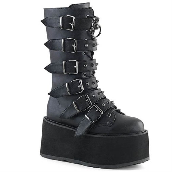 Demonia DAMNED 225 Dark Soul Black Platform Boots